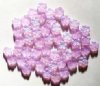 50 8mm Transparent Matte Alexandrite 5 Petal Flower Beads